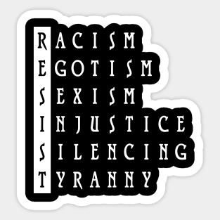 Resist : 45th president political protest Sticker